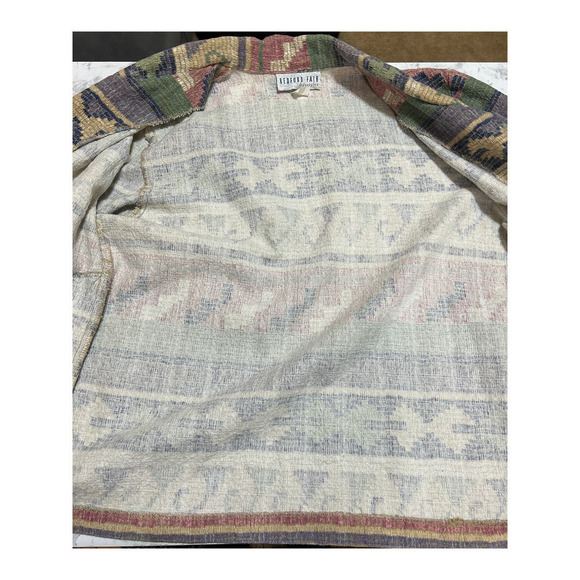 Bedford Fair Lifestyles VTG Blazer /Jacket O/S Tapestry Southwestern Aztec USA - Picture 7 of 7